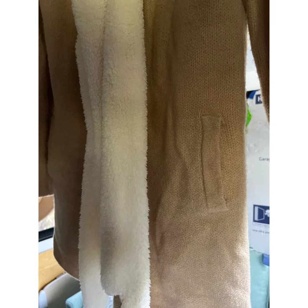 Women's Twine & String Cardigan Size L Tan